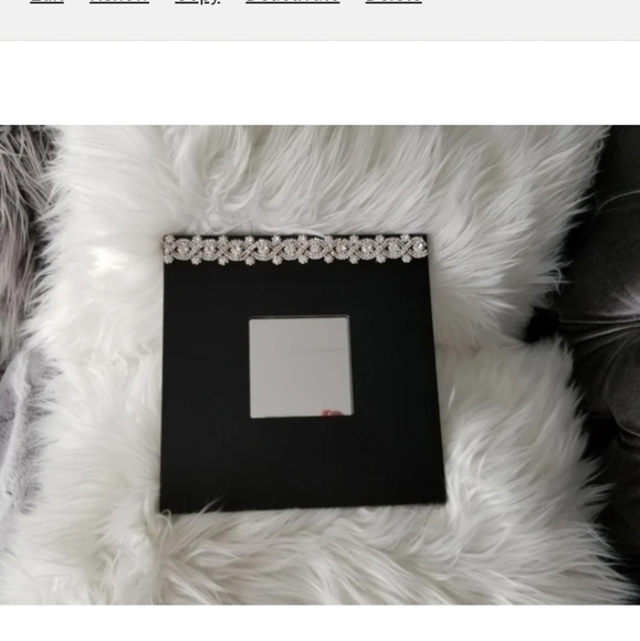 Black rhinestone wall mirror - Picture 7 of 9